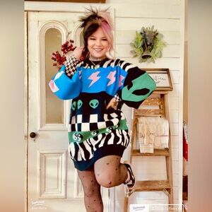 Dressed in LALA Colorful Graphic Sweater